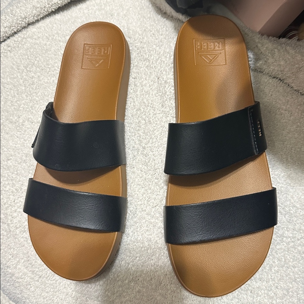 Reef Women's Black and Brown Slide Sandals - Picture 4 of 4